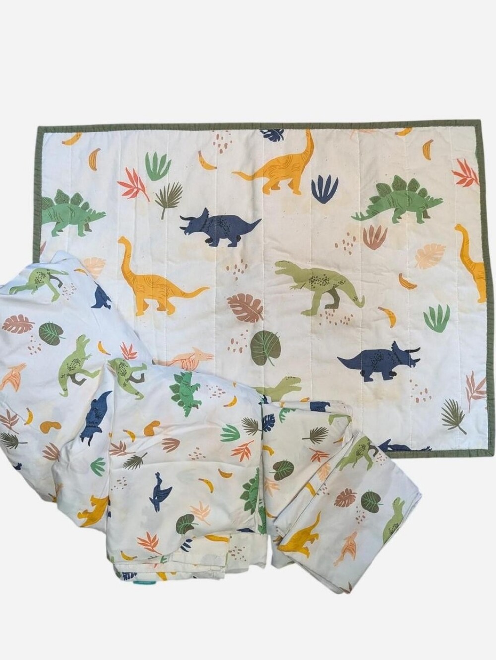 NOT stained - It's The Pattern! Full size Dino Sheet set From Target